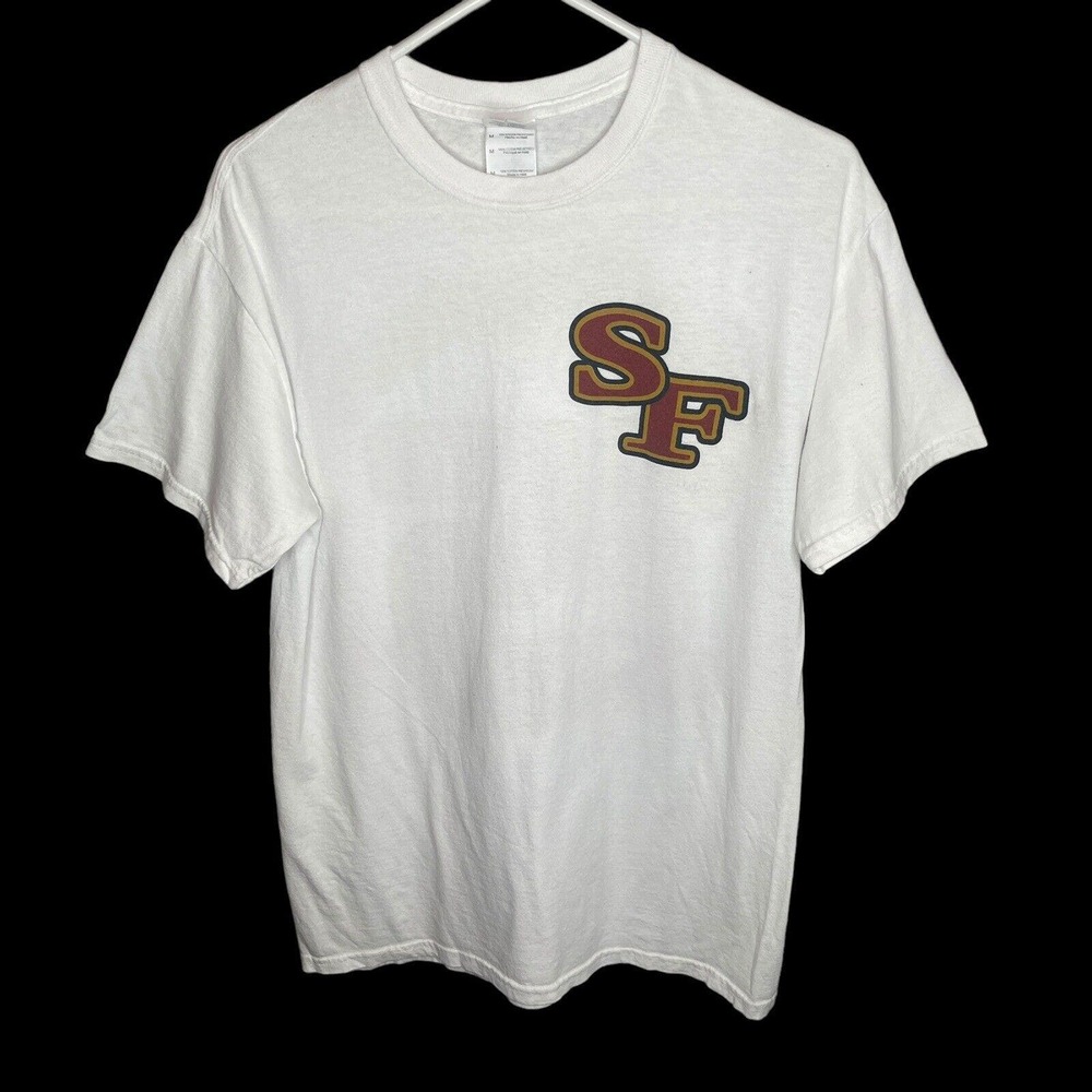Gildan San Francisco Shirt Adult Medium Football Retro Short Sleeve‎ Graphic Tee